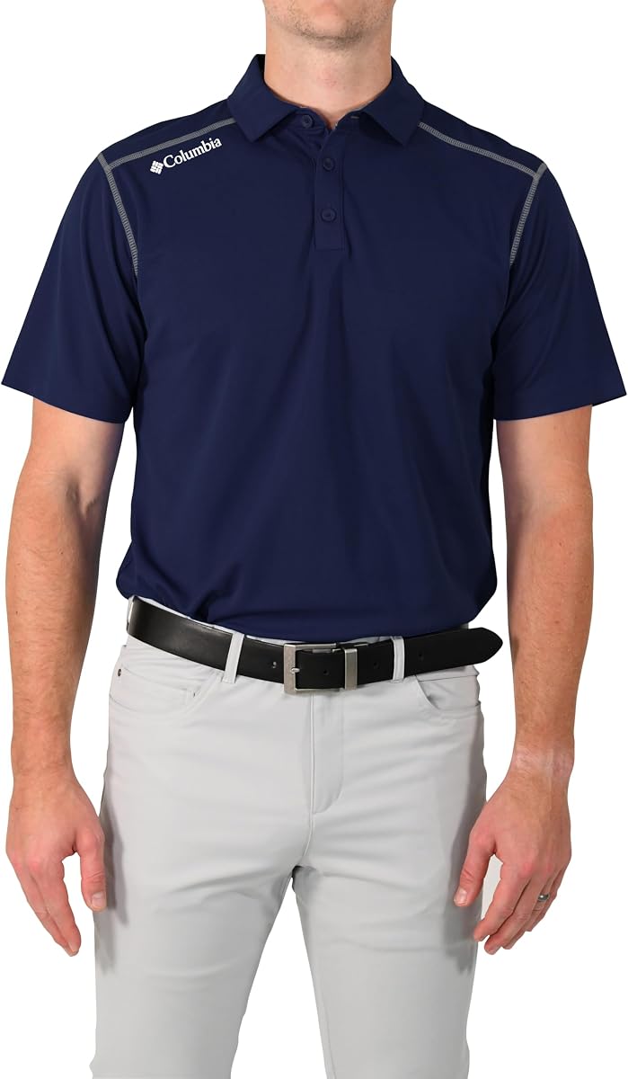 Columbia Men’s Golf Shotgun Polo Omni Wick Performance Breathable Short Sleeve