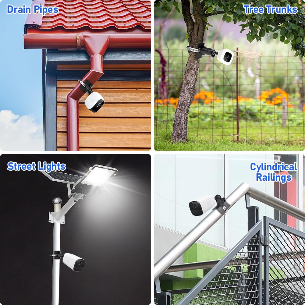 OFFCUP Supporto da Parete per Telecamere di Sicurezza da Interno Esterno, 2 Pezzi Supporto Telecamera Regolabile, per Arlo Pro, Arlo Ultra, Arlo Go e Altri Modelli Compatibili (Nero)