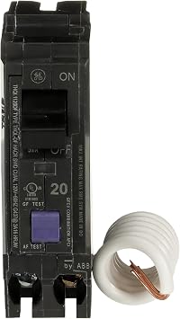 ABB Q-Line THQL1120DFP 20A Dual Function AFCI/GFCI Circuit Breaker 20 Amp Single Pole 120 VAC Breaker Arc Fault Circuit Interrupter & Ground Fault Circuit Interrupter Plug-in Mount Type