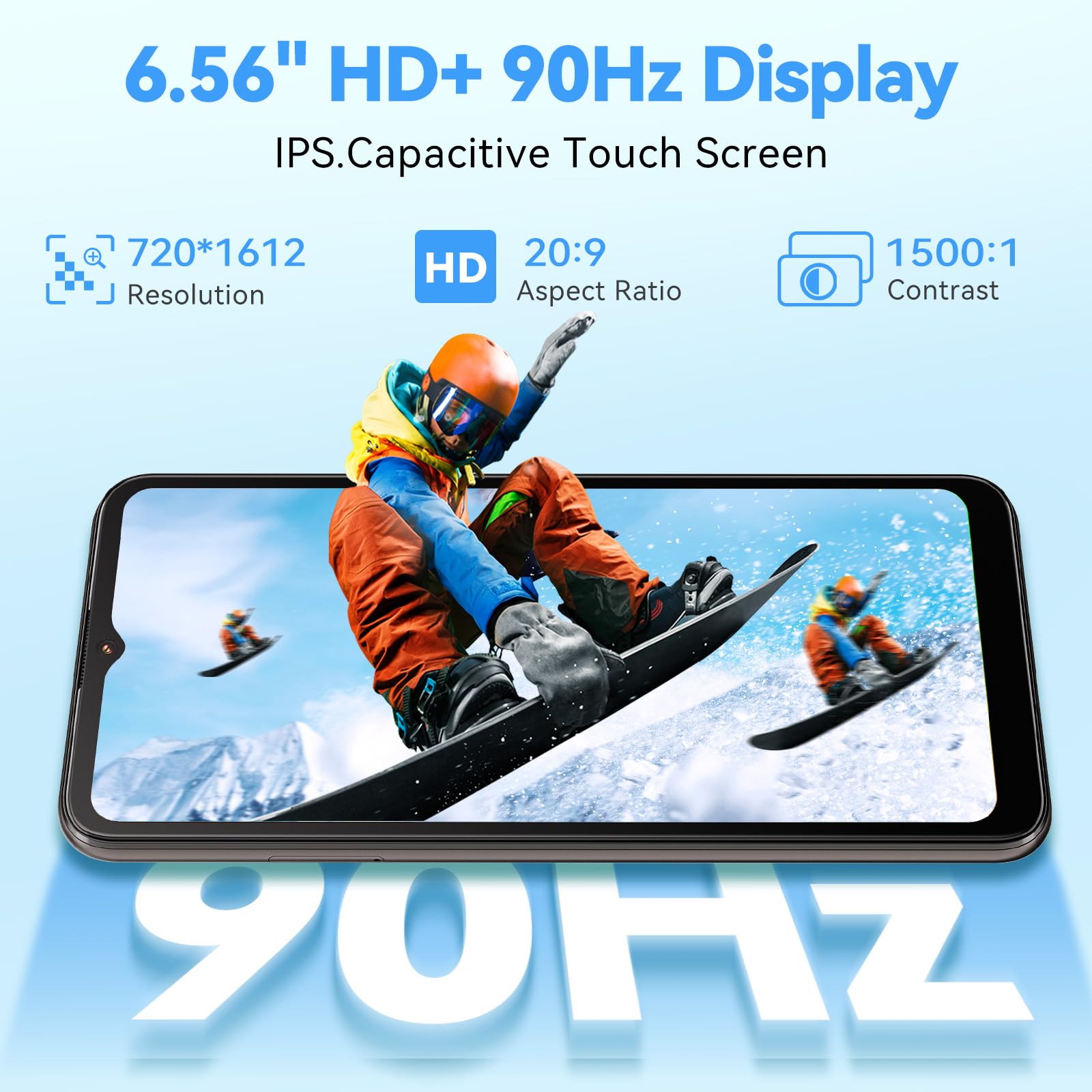 CUBOT Note 21 Smartphone 12GB(6+6) RAM + 128GB ROM TF 1TB Expand 6,56" 90Hz Schermo Android 13 Telefono Cellulare 50MP Fotocamera 5200mAh 4G Doppio SIM Octa Core Face ID - Nero