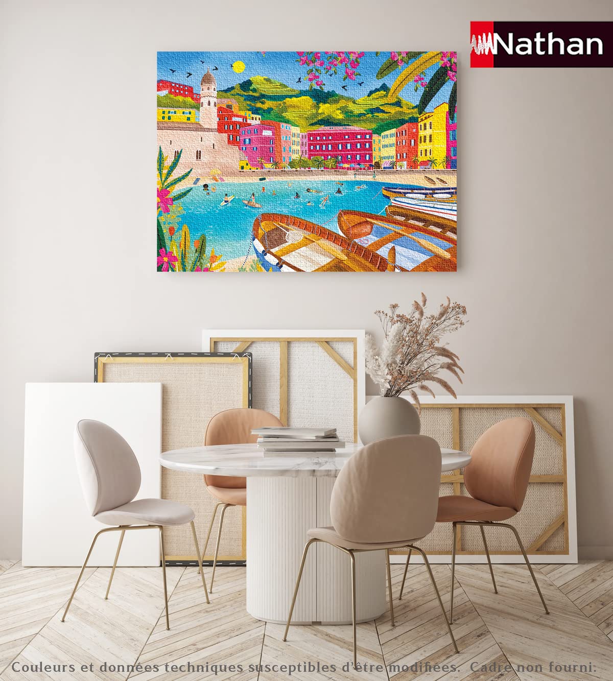 Nathan - Puzzle 2000 pièces - Journée de rêve à Vernazza - Nolwenn Denis - Adultes et Enfants dès 14 Ans - Puzzle de qualité supérieure - Collection Carte Blanche - 87362