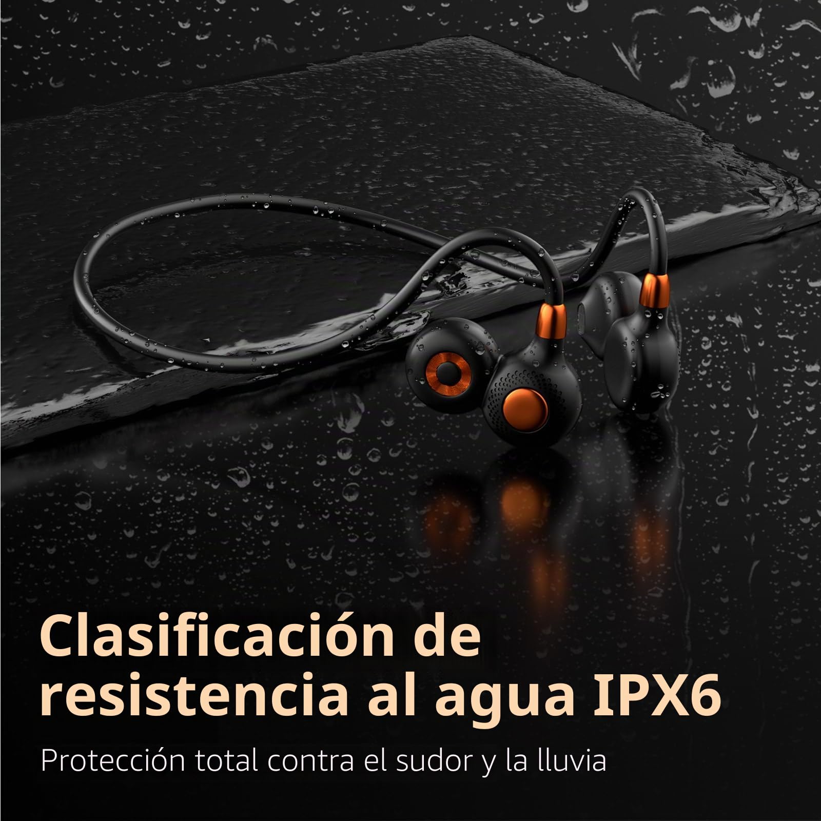 Ortizan Auriculares Open Ear, Auriculares inalámbricos Bluetooth 5.3, IPX6 Impermeables, Llamadas claras, Auriculares Ligeros de 19 g, 15 Horas de reproducción y Carga rápida magnética para