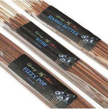 Incense Sticks - Divine Scent Premium Quality Hand-Dipped Natural Incense Sticks - 25 Sticks - For Home, Uplifting, Calming, Meditation, Relaxation Kush