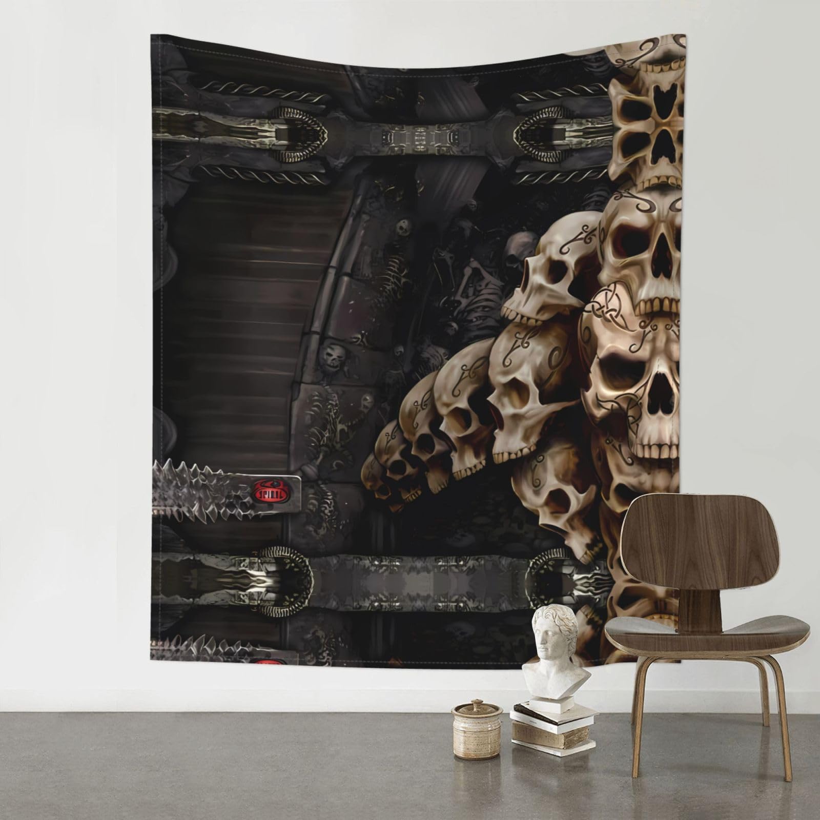 YYHWHJDE Skulls Prints 60x51in Wall Tapestry – Elevate Your Space with a Versatile & Cozy Throw Blanket for Dorms, Beach & Home