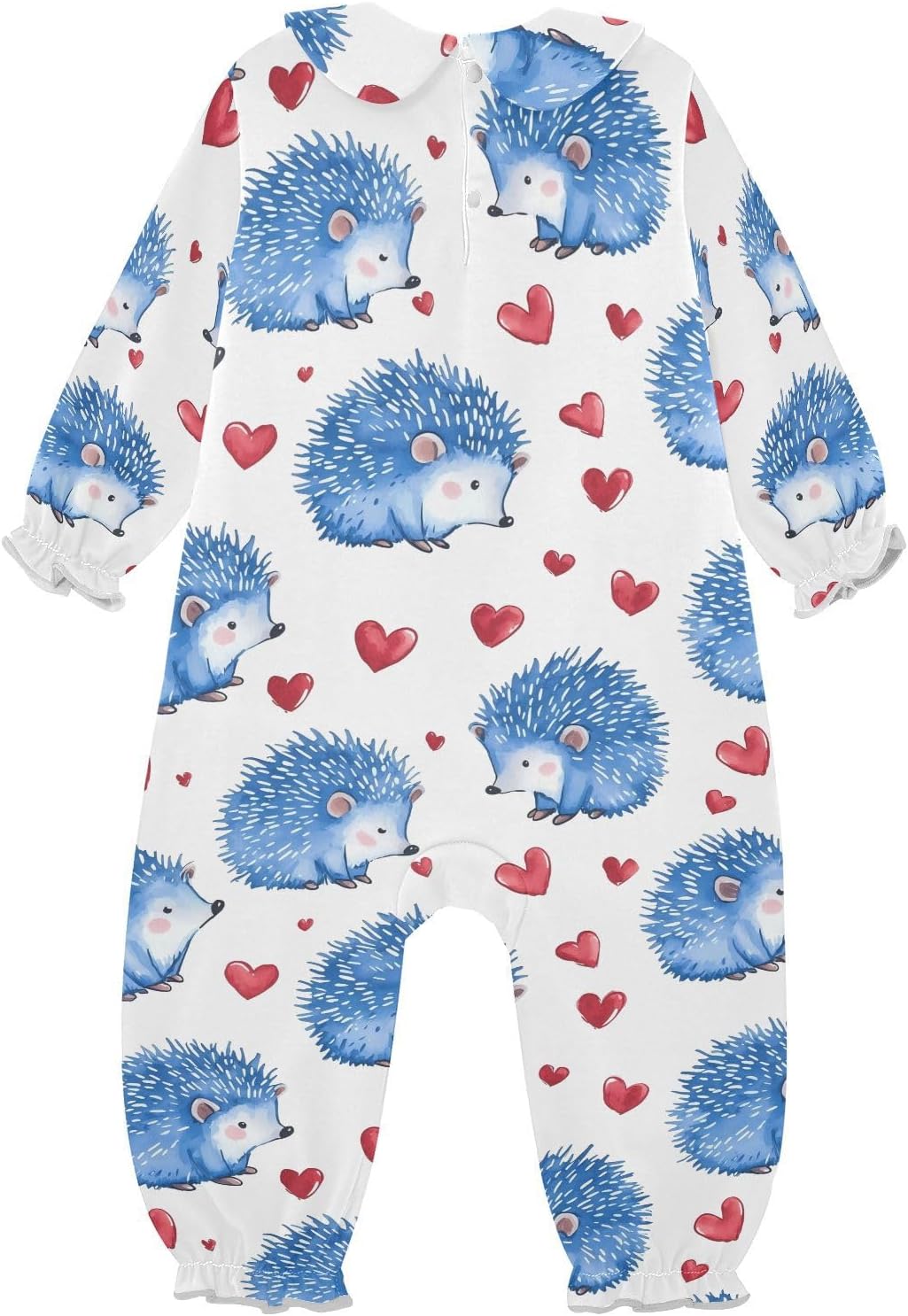 vvfelixl Baby Sleepers Blue Hedgehogs Long Sleeve Onesie Girl Baby Clothes for Girl Play One-piece for 0-3 months