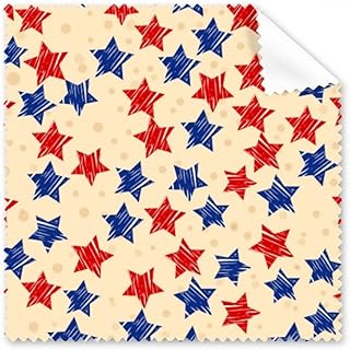 Red Blue Pentagram America Country Elements Cleaning Cloth Phone Screen Glasses Cleaner 5pcs