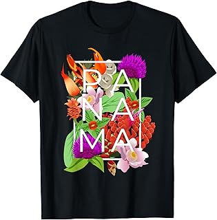 Flowers of Panama Word Art - Panamanian Pride T-Shirt