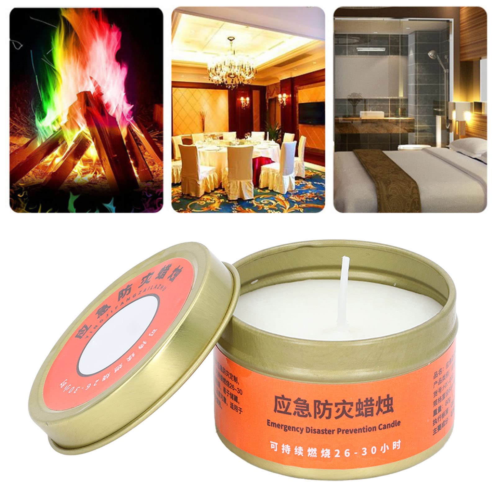 36 Hours Camping Outdoor Survival Candle, Large Hot Burn Beeswax Wax Candle for Emergency Survival, Emergency Gear Prepper Supplies