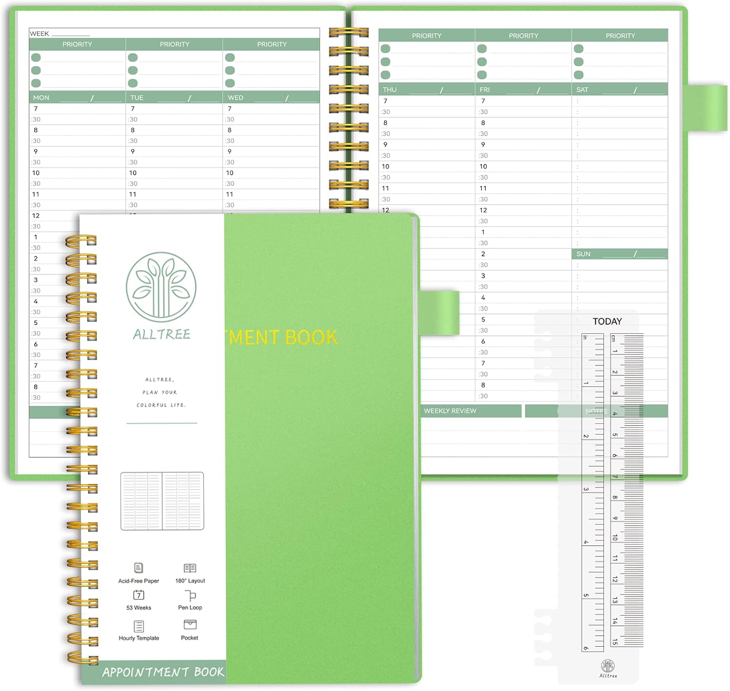 Amazon Weekly Appointment Planner Book Undated Alltree Daily amazon-weekly-appointment-planner-book-undated-alltree-daily