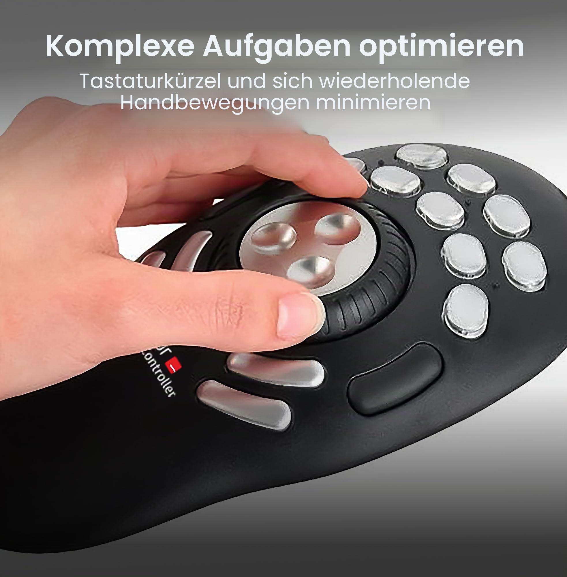 Contour Shuttle PRO v2 - Multimedia Controller mit Jog-Wheel & 15 frei programmierbaren Tasten, ideal für Video, Audio & Bildbearbeitung, kompatibel mit Mac & PC - Black