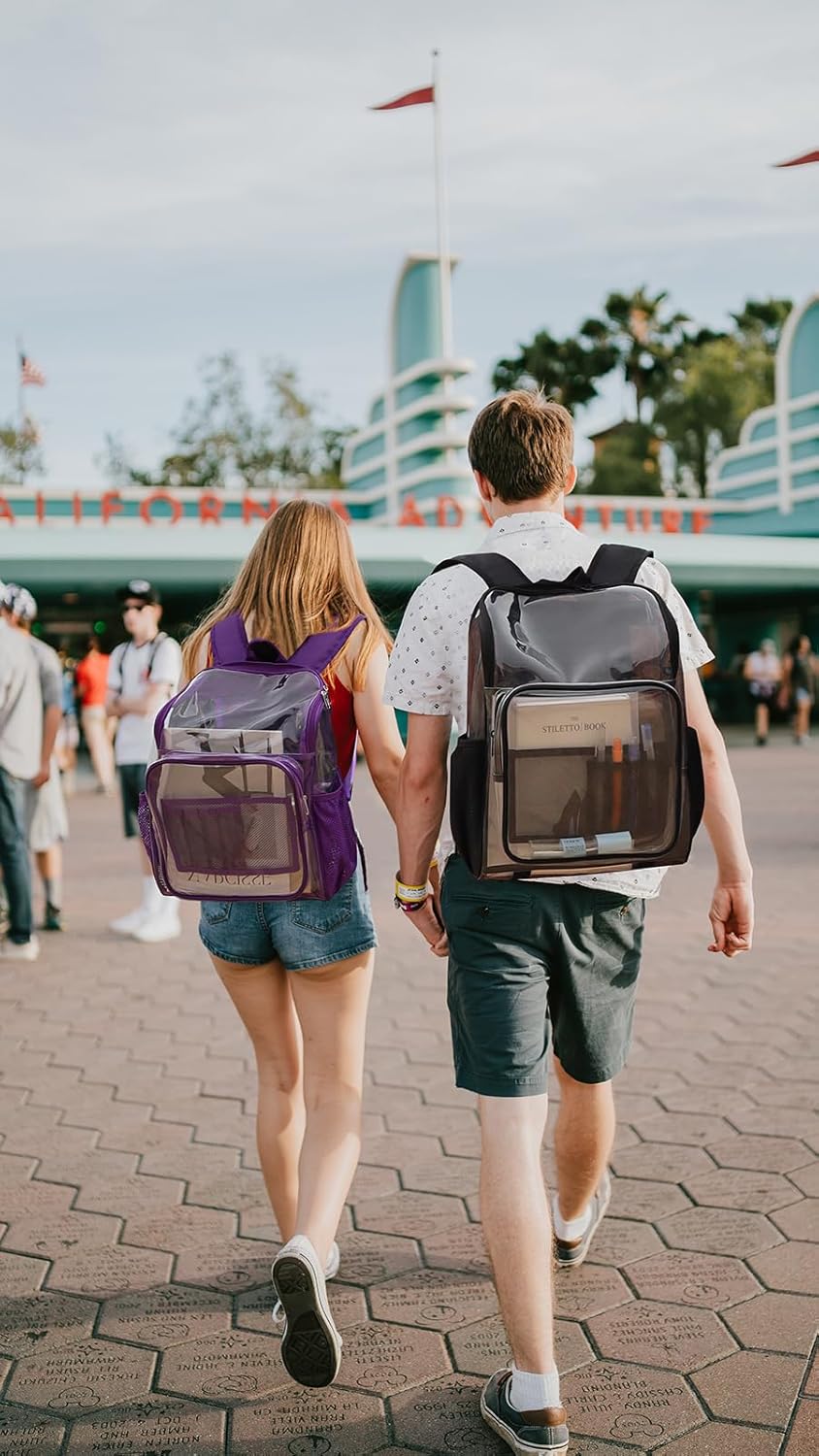 Clear Backpacks for School Large Clear Bookbag with Multi-Pockets PVC Transparent Backpack for College, Work - Image 7