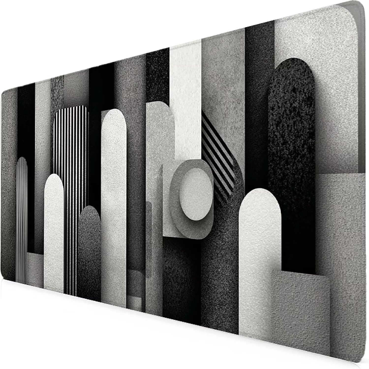 Tappetino Mouse XXL 1000x500mm Grigio Mousepad Geometria Tappetino Scrivania Grande, con base in Gomma Antiscivolo, Impermeabile Sottomano Scrivania per Computer, Ufficio, Accessori Gaming 5-2422q