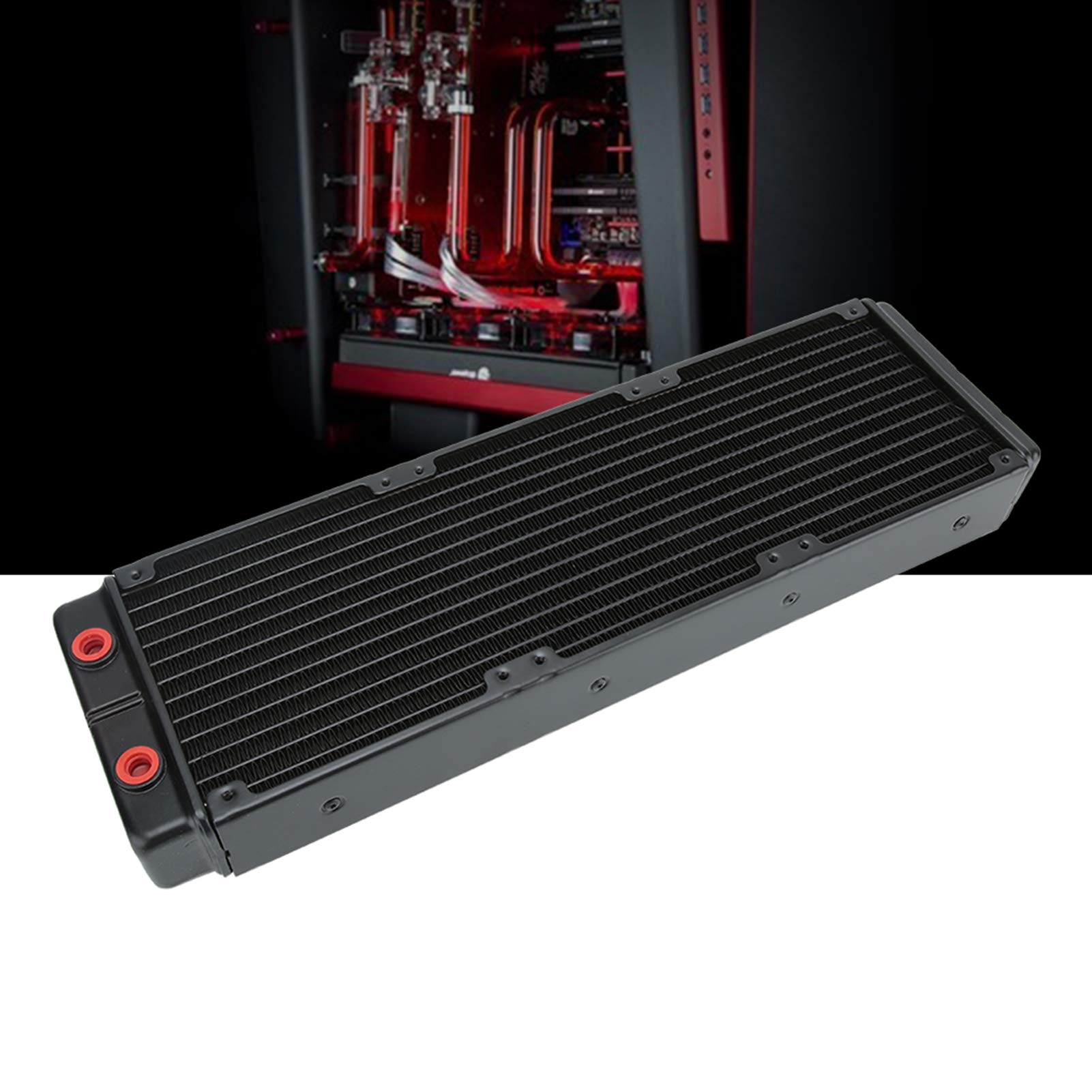 Chłodzenie Wodne Komputera PC Dwuwarstwowy Radiator Aluminiowy 45 Mm Zapewniający stabilność i płynność Procesora, do Komputerowych Systemów Chłodzenia wodą