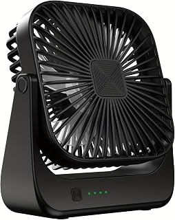 Tischventilator akku, 4 Geschwindigkeiten persönlicher Desktop-Ventilator