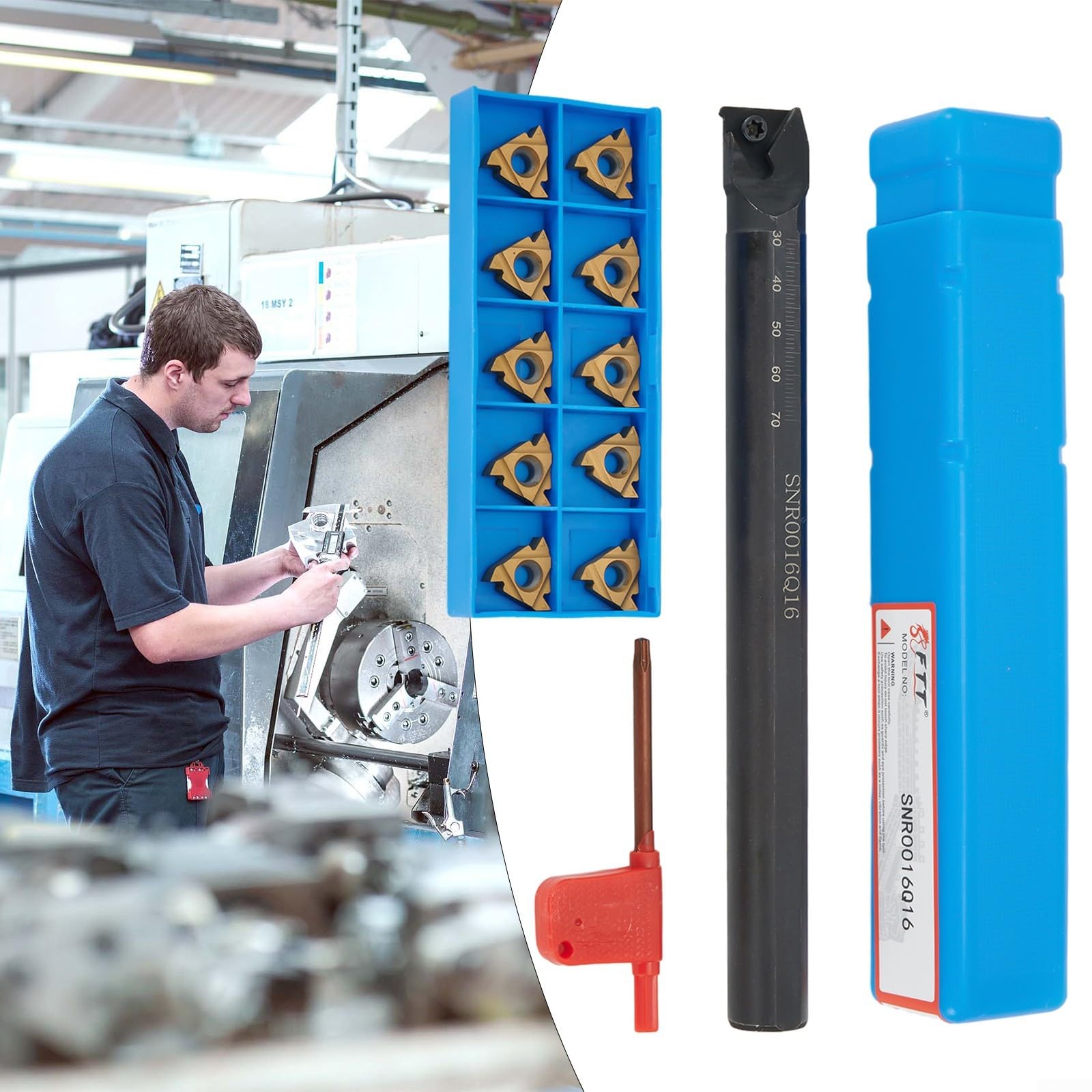 Outil de tour CNC, filetage interne, 16 mm SNR0016Q16, longue durée de vie