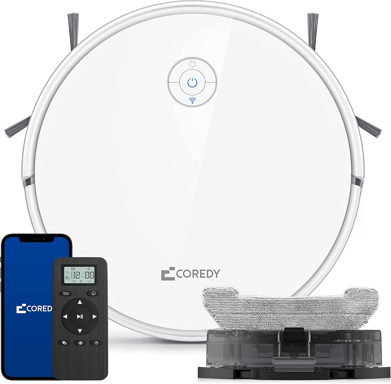 Coredy R750W Pro Robot Vacuum, 2 in 1 Vacuum and Mop Combo, Ultrasonic
