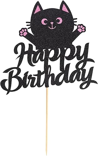Miniatura 7 de 1 adorno para pastel de cumpleaños con temática de mascotas, lindo miau pawty fiesta de cumpleaños, decoración de fiesta de baby shower para niños y