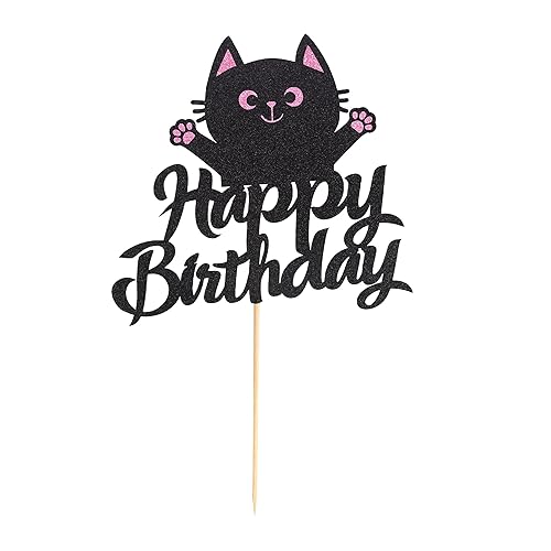 Miniatura 7 de 1 adorno para pastel de cumpleaños con temática de mascotas, lindo miau pawty fiesta de cumpleaños, decoración de fiesta de baby shower para niños y