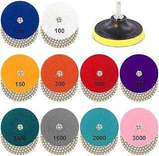 Diamond Polishing Pads, Topcloud 4 inch 10 Pa...,