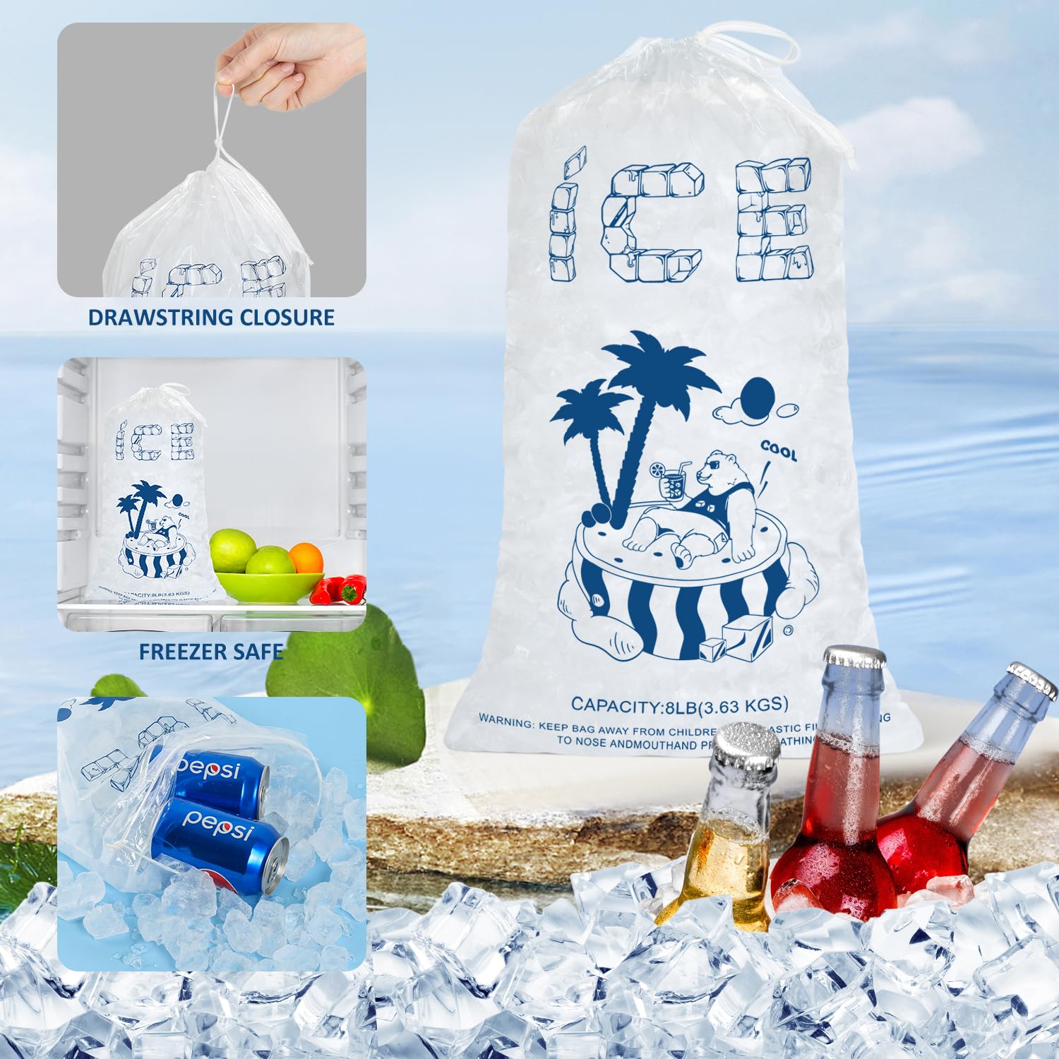 10 Bolsas De Lona Grandes, Plegables, Reutilizables Y Ligera | Cuotas