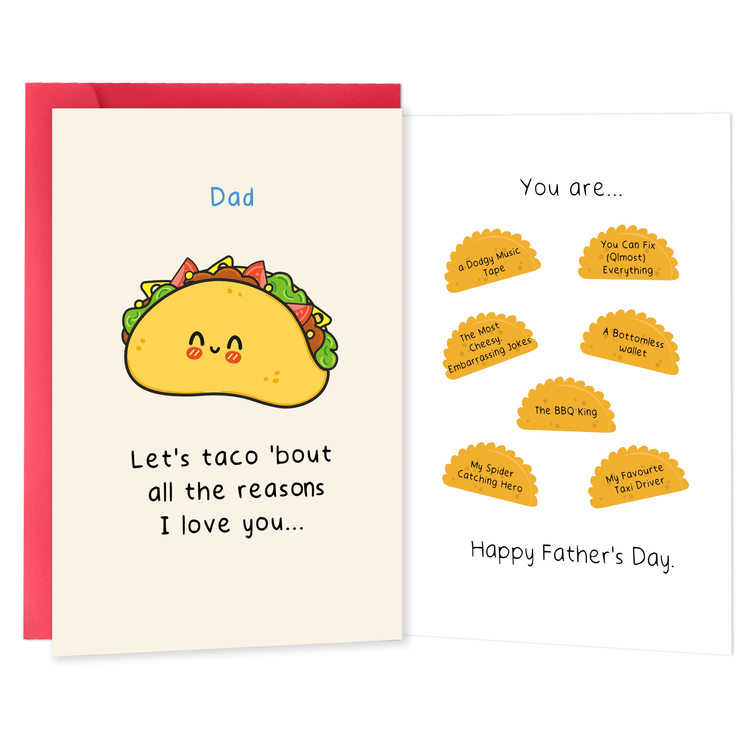 IDU Funny Fathers Day Card for Dad，Fathers Day Card Gifts for Dad from Daughter Son Kids，Father's day Cards Gifts，Humorous Dad’s Cheesy Superpowers