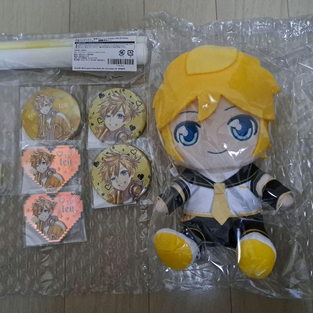 ◆楽天コレクション◆鏡音レン4点/アクスタ.缶バッジ.色紙.ぶーたピアプロ楽コレ 楽天コレクション鏡音レン4点/アクスタ.缶バッジ.色紙.ぶーたピアプロ