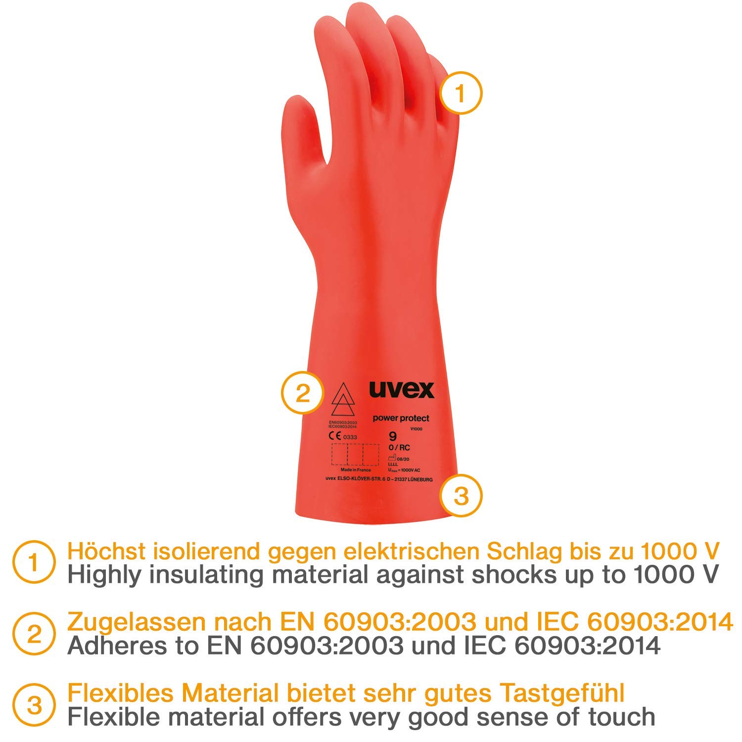 Uvex Power Protect V1000, GR. 9