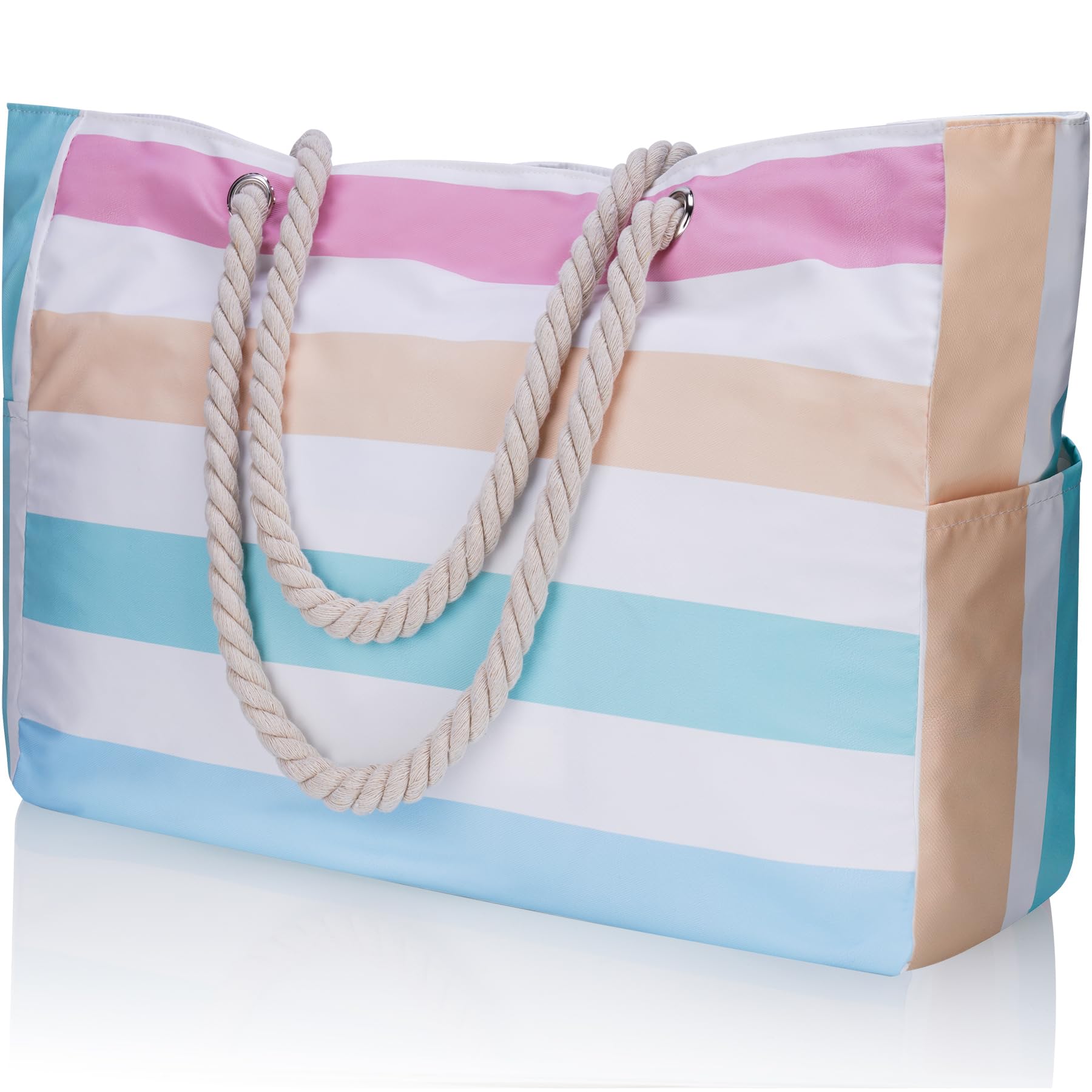 Regalo ideal: bolsa de playa impermeable elegante con correas de cuerda 6