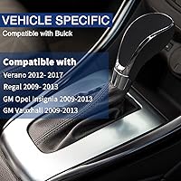 Vista 3 de Pomo de palanca de cambios compatible con Buick Verano 2012-2017 de repuesto para palanca de cambios de automóvil, color negro