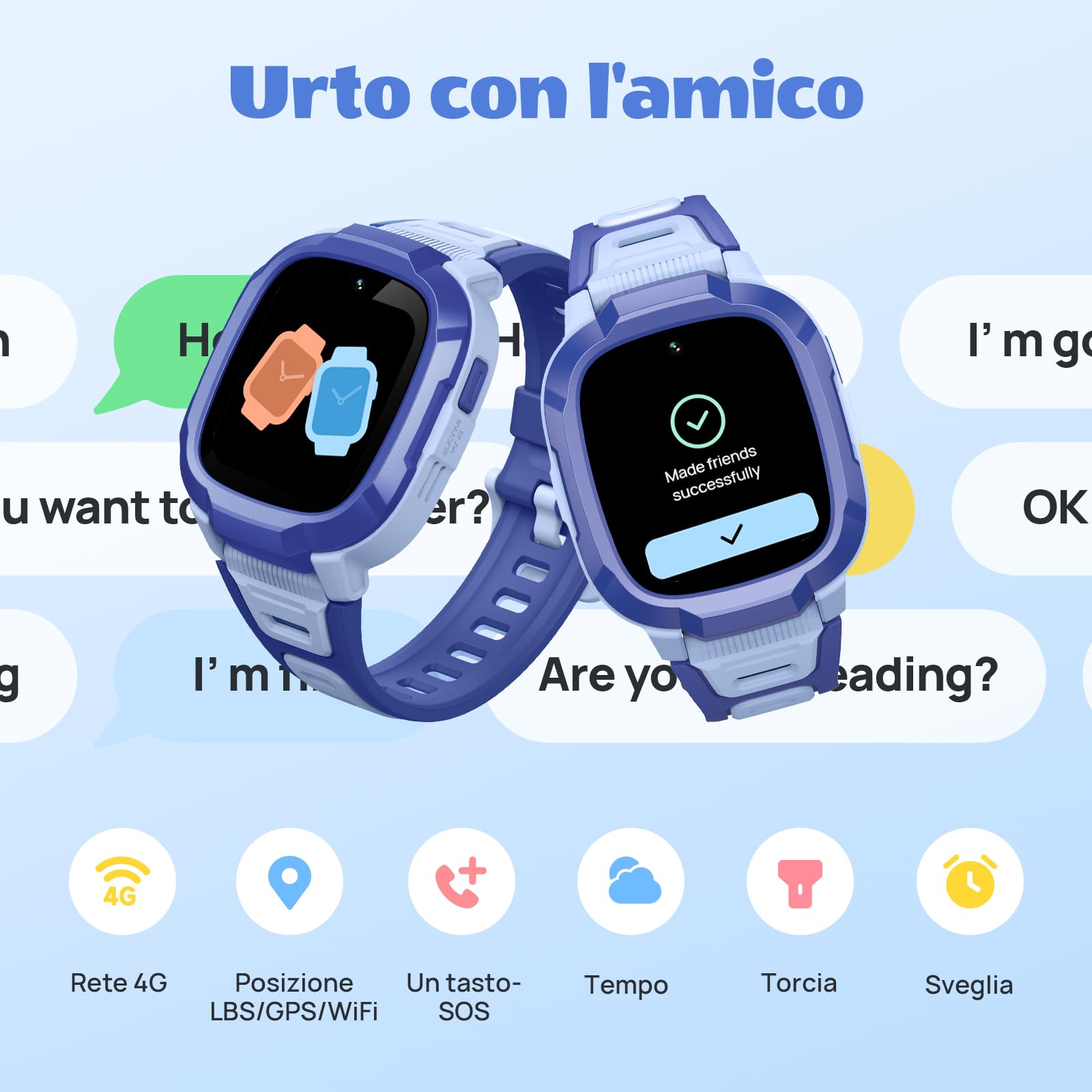 Mibro P6 smartwatch per bambini 4G con sim e gps orologio telefono con 2MP fotocamera e WiFi videochiamata,pulsante SOS,2ATM impermeabile