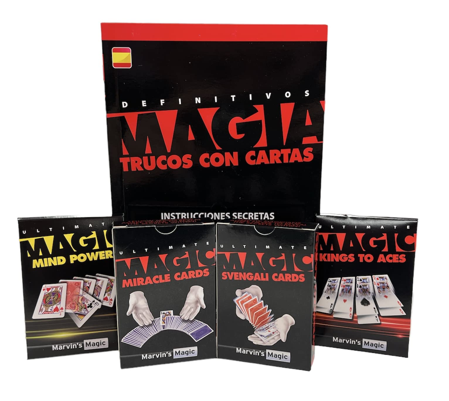 Marvin's Magic - 250 Trucos de Cartas Mágicos Definitivos - Juguetes para Niños Cumpleaños - Set de Magia con Trucos de Cartas para Mayores de 8 Años