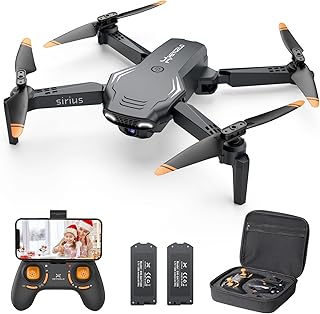 Drone for Kids with 1080P HD Camera - Foldable FPV RC Quadcopter for Adults Beginners, Toys Gifts for Boys Girls with Carry Case, Voice Control, Gesture Selfie, Altitude Hold, 2 Batteries product image
