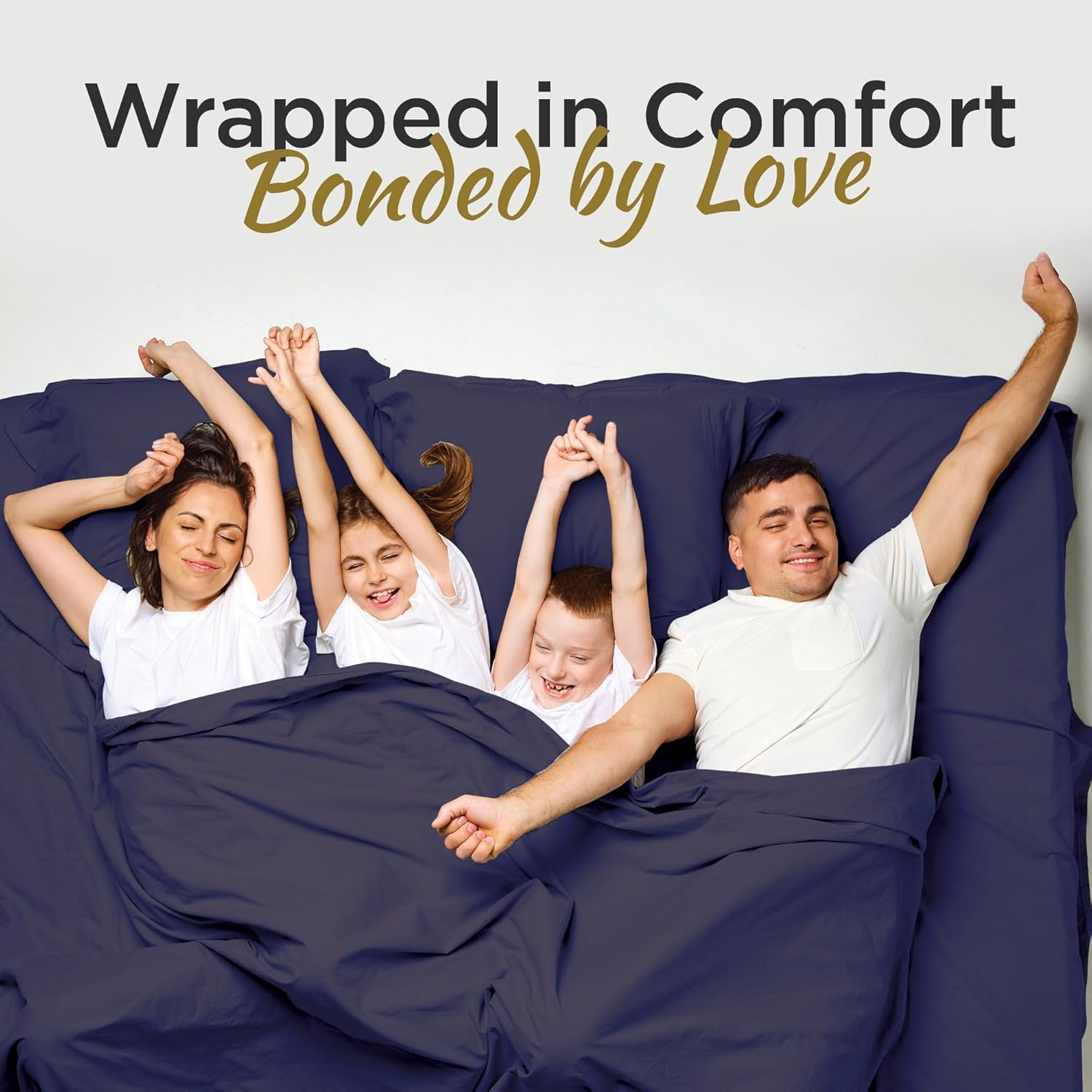 100% Cotton Knit Jersey Twin XL Fitted sheet with two bonus pillow cases - Navy Blue - Twin Extra Long, 15" Deep Pocket, 39" x 80" Great for Dorm, Hospital and Split King Beds (Navy Blue, Twin XL)
