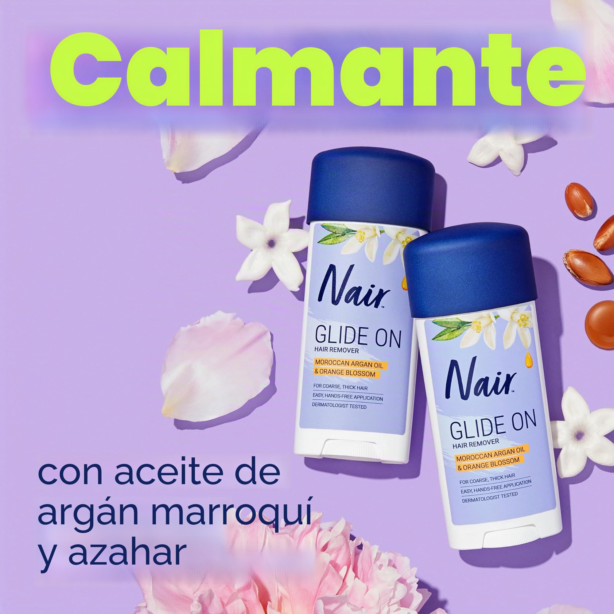 Nair Hair Remover Glides Away Max, Moroccan Argán Oil, for Bikini, Arms & Underarms, 3.3 Oz. by Nair