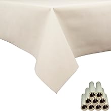 Sensalux Beer Tent Set, Tablecloth Made of Fabric-like Fleece, Standard 100 by Oeko-Tex, Ideal for Any Celebration, Catering, Wedding, Birthday, 1 m x 2.5 m, Cream