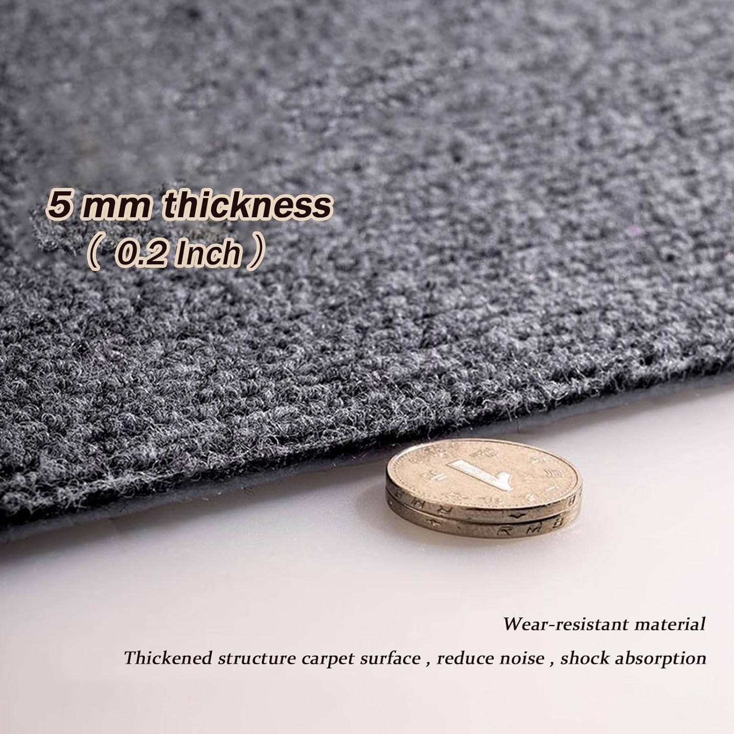Lot de 16 Dalles de Moquette Auto-adhésives à Cinq Couleurs de 30,5 cm, faciles à Installer, Isolation phonique, lavables(Beige)