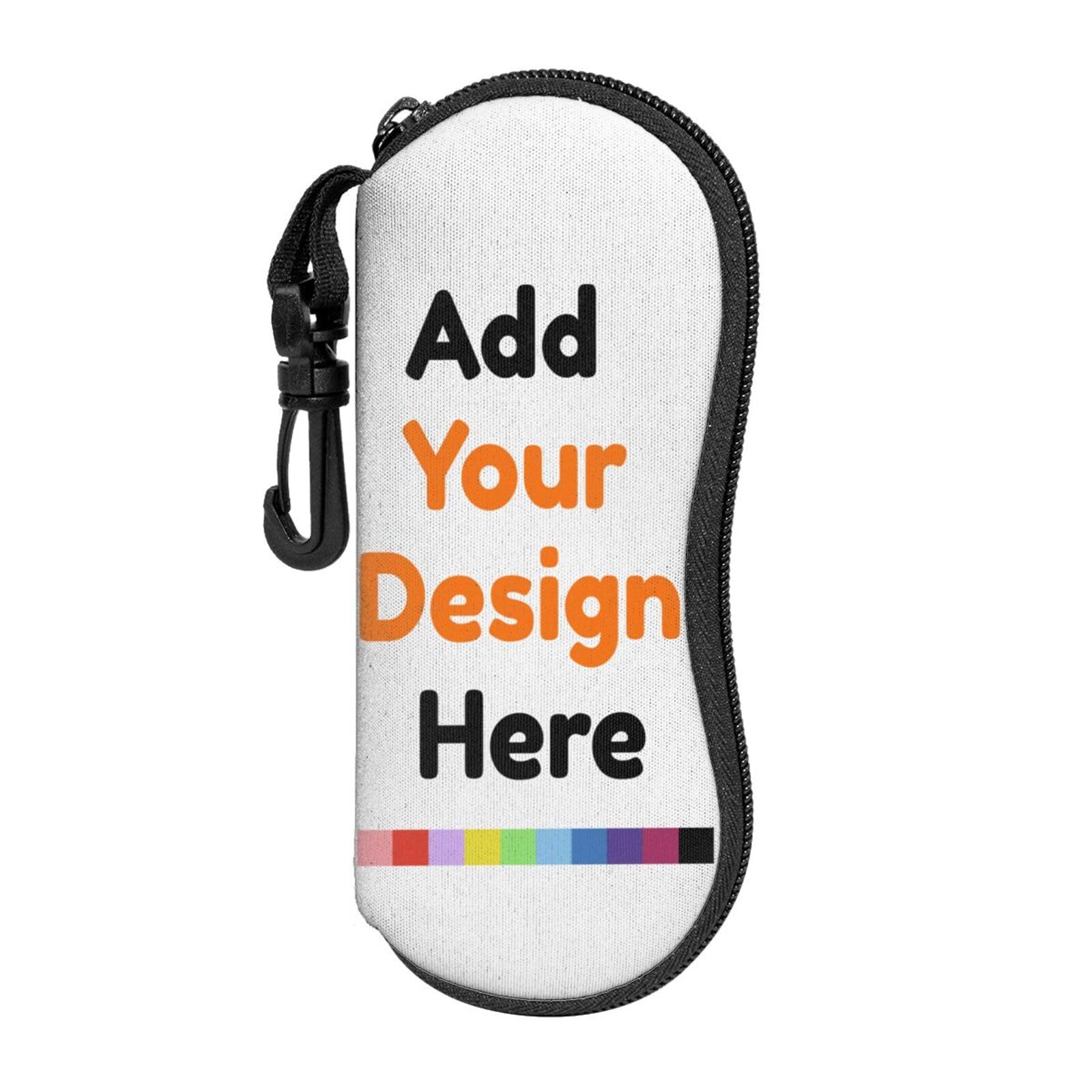 Aooedm Unisex Pattern 2 Custom Eyeglass Cases For Women Men,Design Your Own Eyeglass Cases,Soft Pouch Neoprene Sunglass Case Porteble Travel Zipper Eyeglass Case