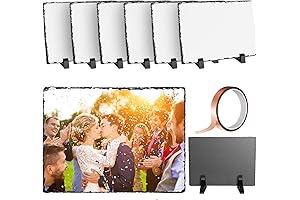 TOVERKAU 6 Pack SubliSlate Sublimation Blank Slate