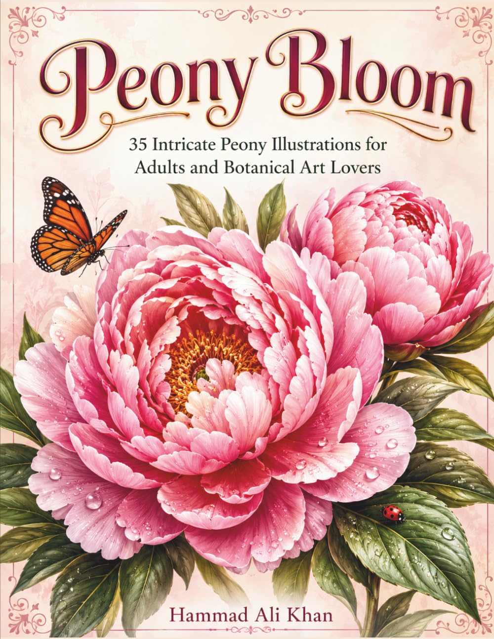 Peony Bloom: 35 Intricate Peony Illustrations for Adults and Botanical Art Lovers