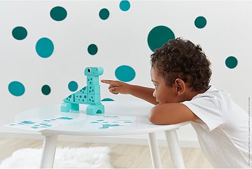 Miniatura 6 de Janod Dino - Bloques apilables de dinosaurio de madera de 31 piezas - Monta 3 dinosaurios lindos - Edades 2-5 años - J05833