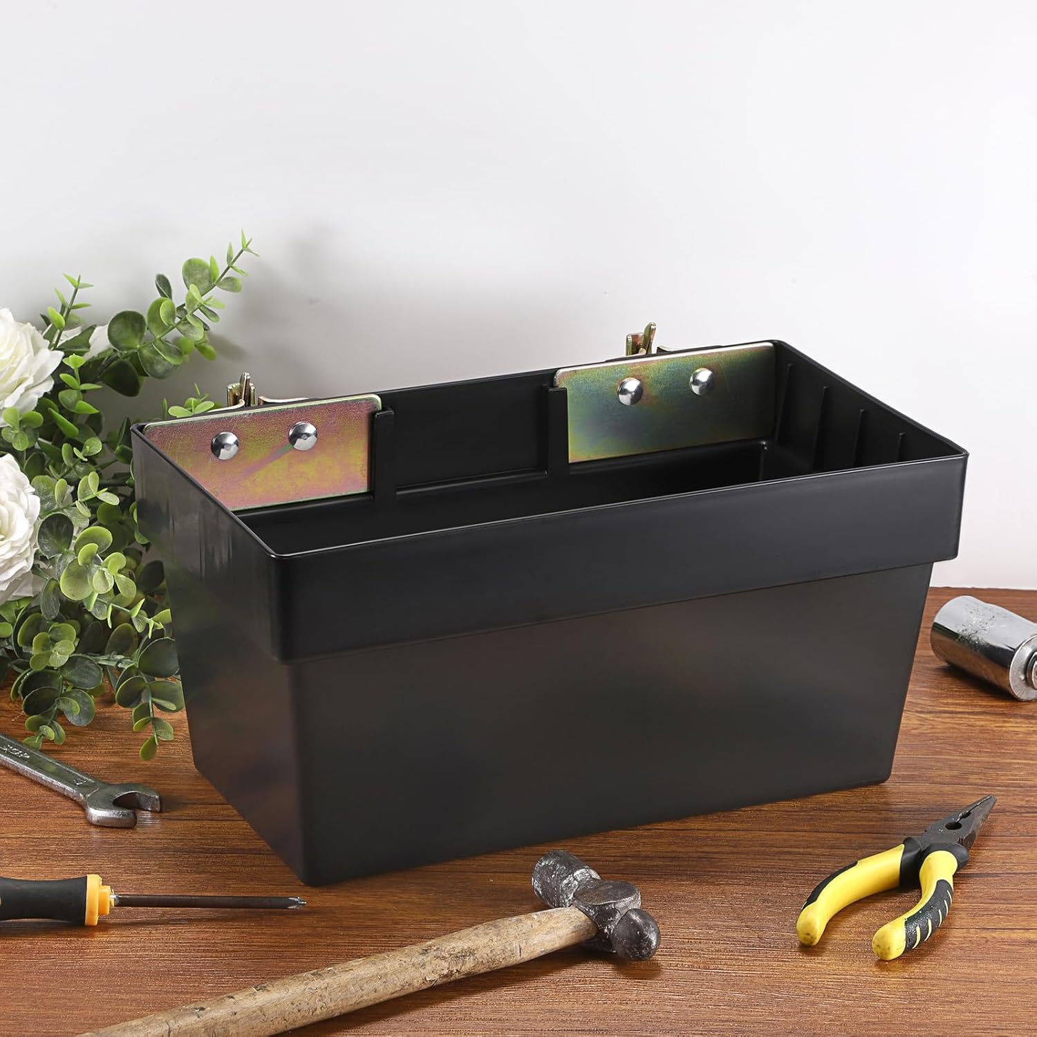 OwnMy 3 Pack E Track Baskets Heavy Duty E-Track Accessories for Enclosed Trailers, E-Track Storage Bin for Truck Tool Organizer, E Track Rail Trailer Storage Box for Truck, Cargo Van, Garage, Workshop