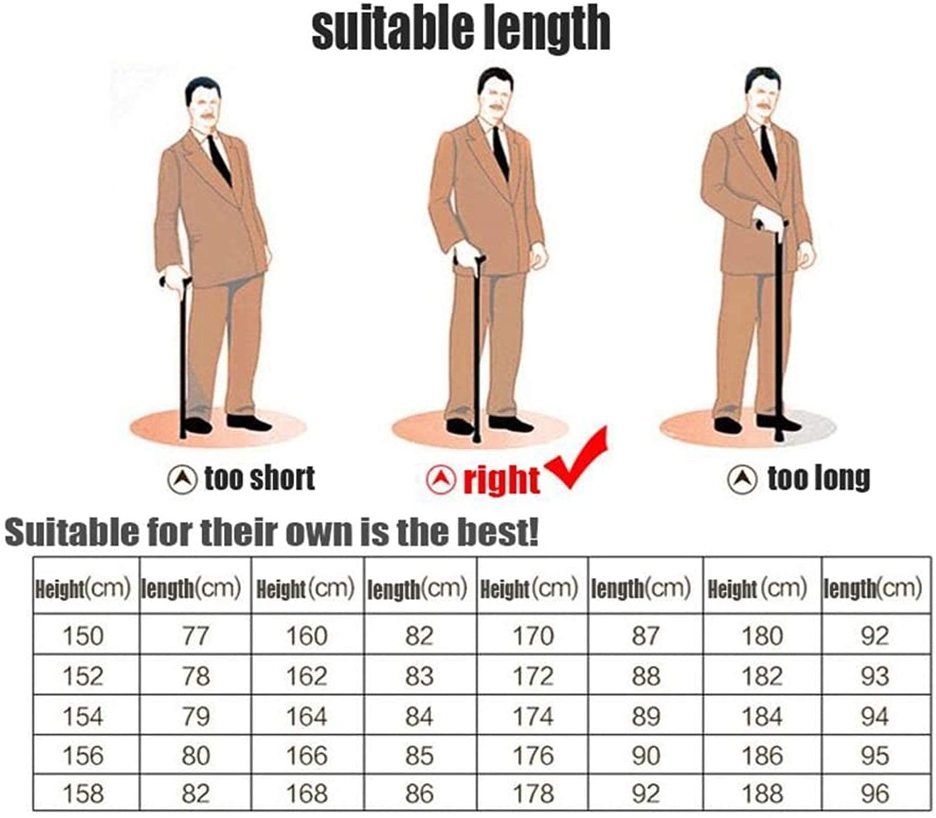 Soporte portátil para Caminar Muleta para bastón para Anciano Anciano Telescópico Estable Antideslizante Ligero Altura Ajustable con Mango de Madera Bastones Negros para Hombres o Mujeres Interesting