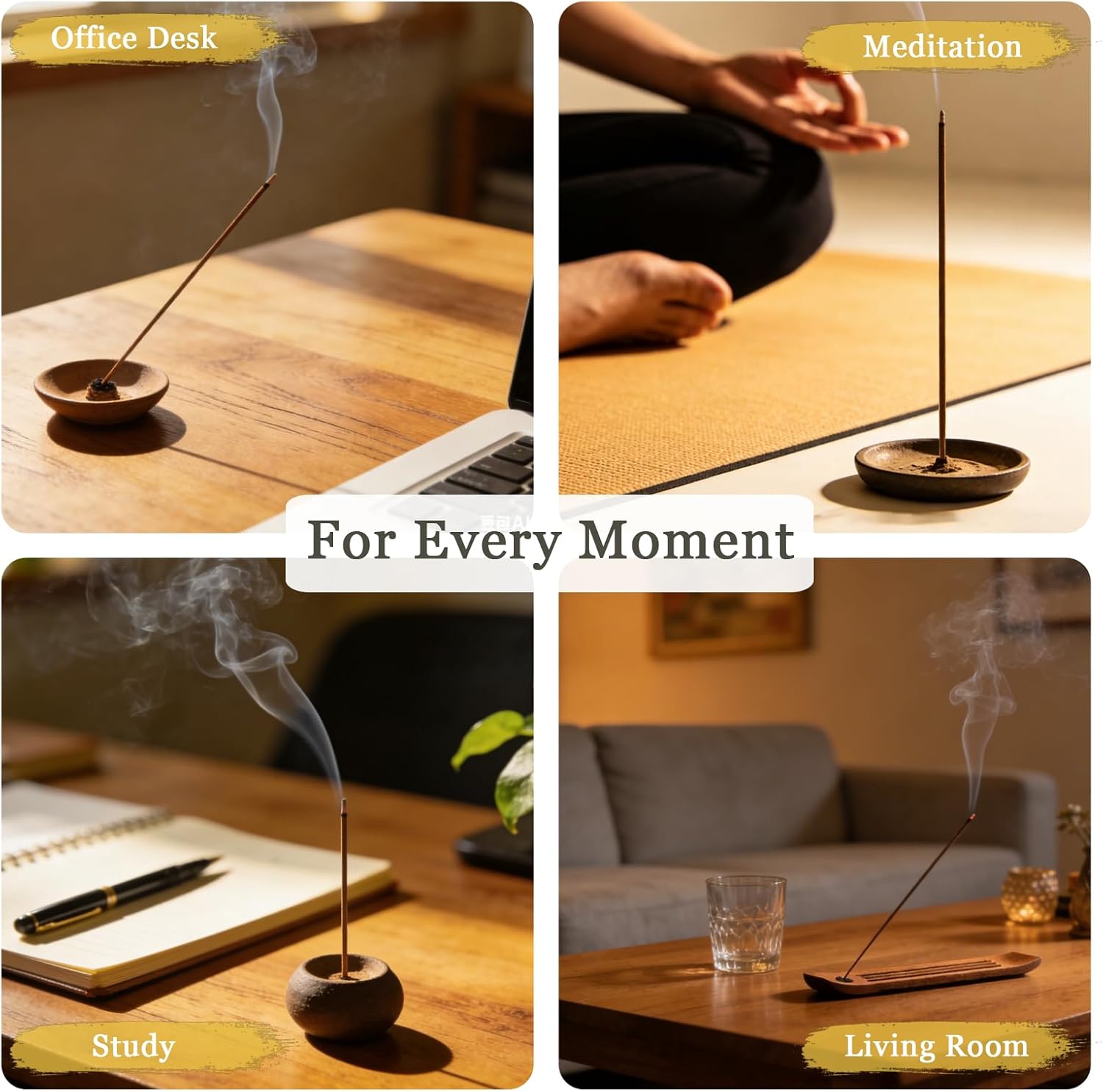 Incense Stick - 360-370 Sticks (80g), Natural Agarwood, Handcrafted Traditional Method, Woody Aroma for Calming Sleep Aid Yoga Meditation Relaxation Home Spa, Elegant Chinese Agarwood Gift Box Set