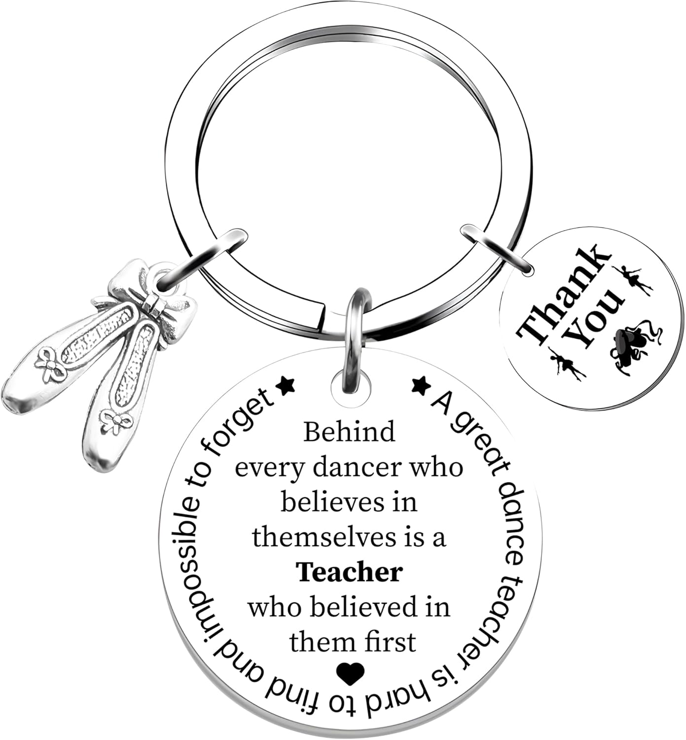 Dance Teacher Gifts Women Men - Thank You Gifts Dance Team Dance Teacher Appreciation Keyring for Dancer Jewelry Keychain