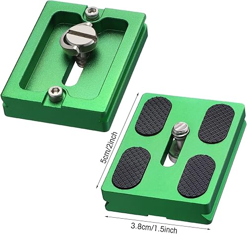 Vista 78 de Frienda 2 piezas de placa de liberación rápida de metal con tornillo de cámara de 1/4 a 20 placa de montaje de trípode se adapta estándar para Negro