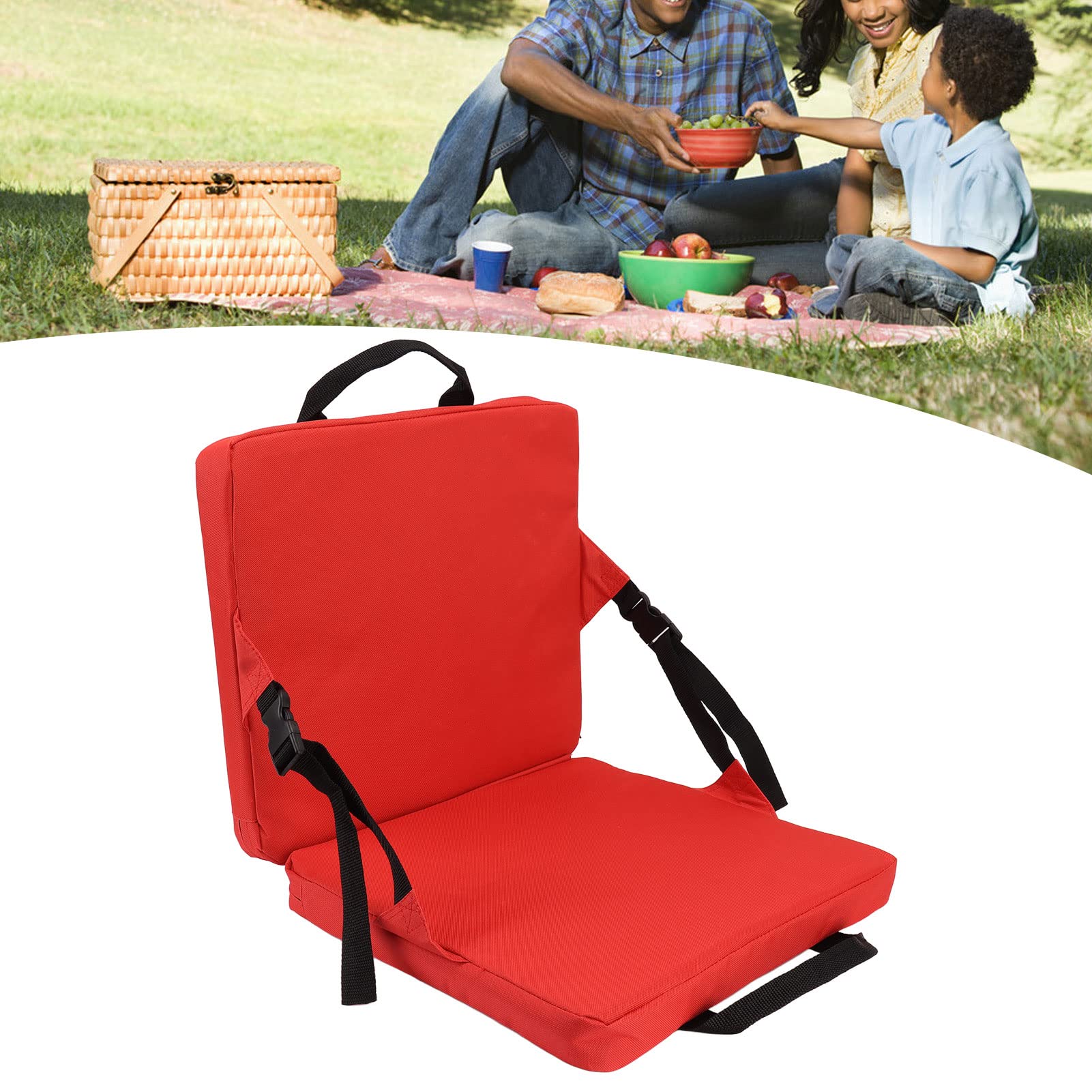 Siège De Stade Rembourré Avec Dossier - Coussin Large Et Bandeau Antidérapant - Pliable Et Léger Pour Matchs & Événements