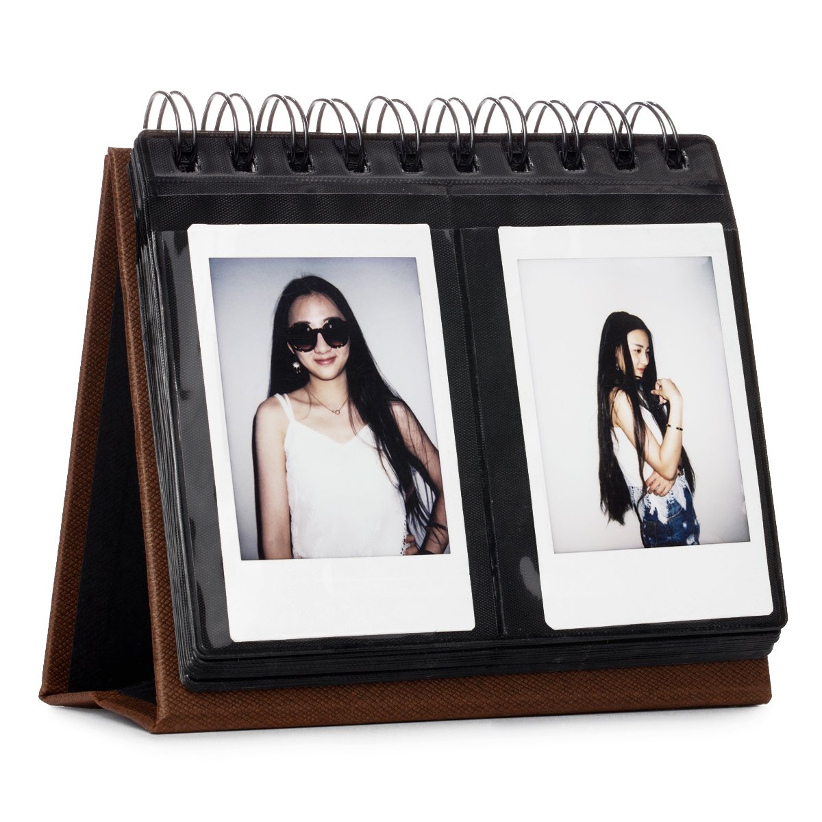 CAIUL 68 Pockets Calendar Style Photo Album for Fujifilm Instax Mini 7s 8 8+ 9 25 26 50s 70 90 Films (Brown)-image-13