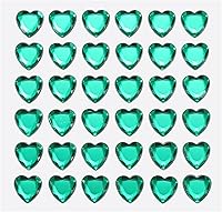 Vista 11 de MECCANIXITY 144 calcomanías autoadhesivas de diamantes de imitación de corazón de 0.394 pulgadas para maquillaje de San Valentín, artes y Azul Oscuro