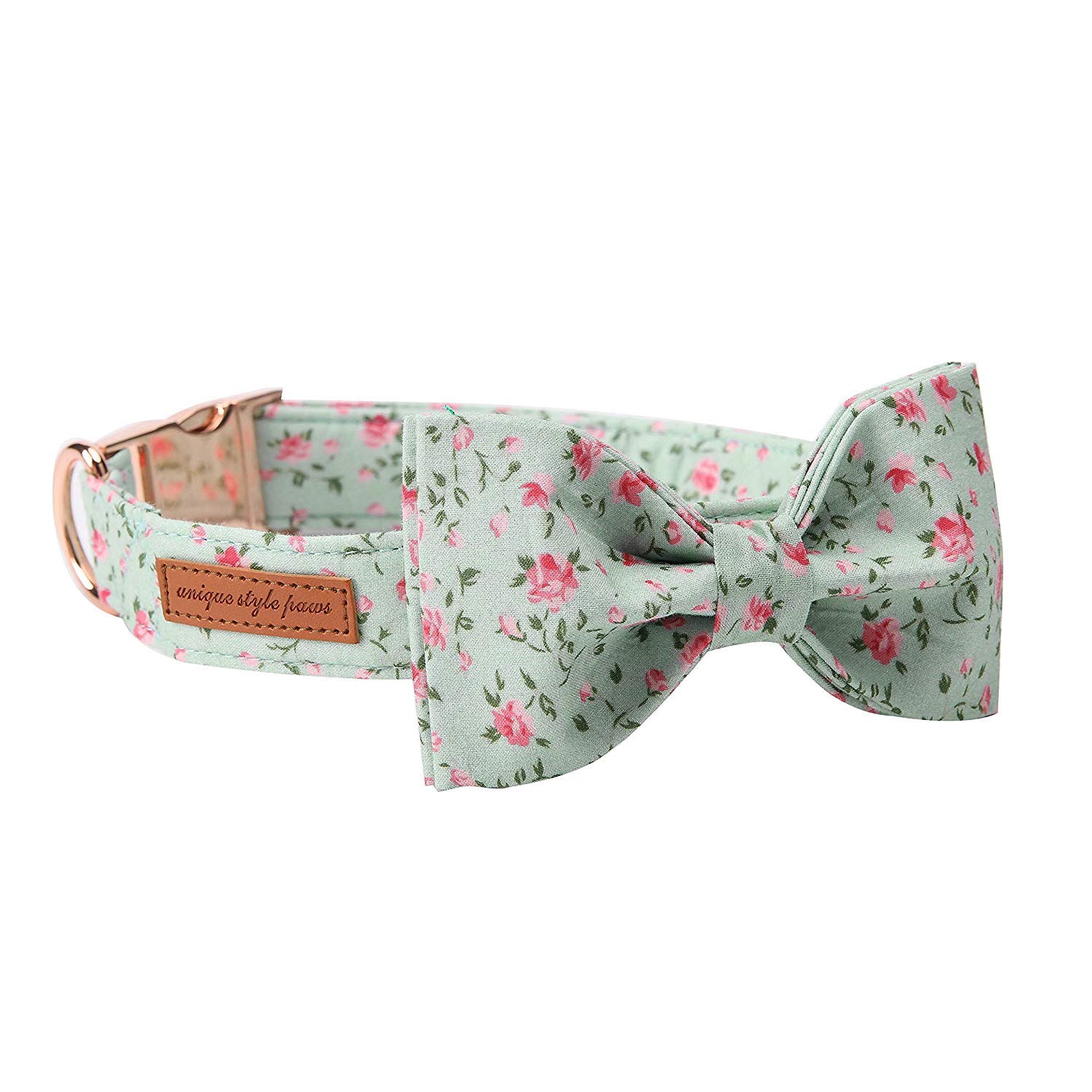 Unique style paws Dog Collar with Detachable Bow tie, Adjustable Dog Collars with Bow for Small Medium Large Dogs or Cats XXS-XL — view 2