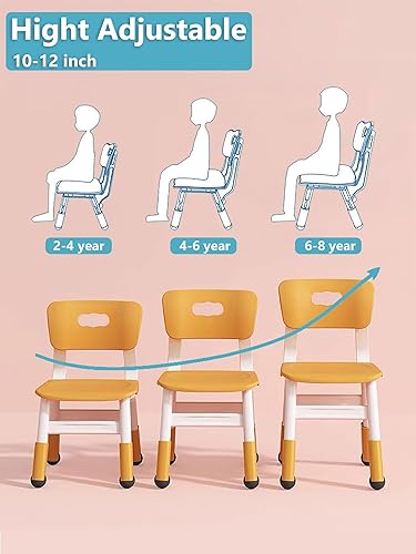 Miniatura 4 de Sillas ajustables para niños de 3 niveles ajustables para interiores adecuadas para niños de 2 a 6 años. Carga máxima de 220 libras, adecuadas para